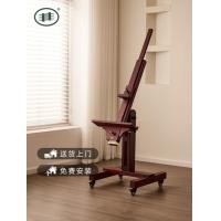ราคา Professional Solid Wood Oil Painting Stand Floor-standing Flat Stand Dual-use Multifunctional Retro (52105072794)