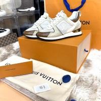 ราคา ❤️Used Like New Louis Vuitton White/Brown Patent Leather, Suede, Mesh Monogram Sneakers Size35.5 ShopThai วัดซอฟ 24Cm (26082205530)