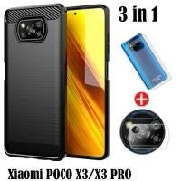 ราคา ปลอก Xiaomi Poco X3 Poco X3 NFC Poco X3 Pro Softcase เคสคาร์บอนไฟเบอร์ Xiaomi Poco X3 Pro ฟรีเลนส์กล้องกระจกนิรภัยและ Garskin Clear (25335561063)
