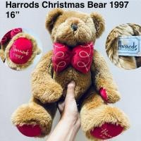 ราคา ตุ๊กตา หมี แฮร์รอดส์ ขนนุ่ม หายาก ขนาด16” เท้าปัก ราคาในเวปสูงมาก Harrods Christmas Bear 1997 8/68 (41961394959)