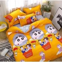 ราคา ผ้านวมชินจัง+ผ้าปูที่นอนชินจัง ชุดเครื่องนอน ลายการ์ตูน ขนาด3.5ฟุต/5ฟุต/6ฟุต (6645813592)