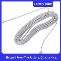 ราคา 9M 30ft RJ11 6P2C สายโทรศัพท์แบบโมดูลาร์ลวดสีขาว (41806723925)