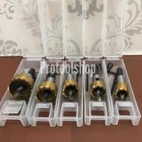 ราคา ชุดดอกสว่าน ชุดดอกโฮลซอ HSS โฮลซอว์เจาะเหล็ก 5 ชิ้น สีทอง (3242277036)