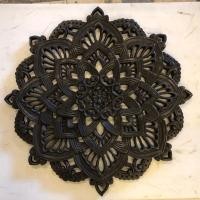 ราคา งานไม้ แผ่นไม้แกะสลัก ทำจากไม้สัก ลงสีดำ ขนาด 60 ซม. Teak wood carving 60cm. (24780769670)