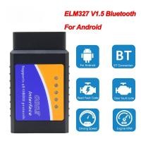 ราคา ELM 327 V1.5 OBD2 บลูทูธเครื่องสแกนเนอร์สําหรับ Android elm327 v1.5 ODB2 รหัสOBD 2 OBD2 รถเครื่องสแกนเนอร์เครื่องมือ ELM327 1.5 (55455625897)