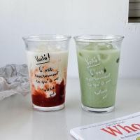 ราคา พร้อมส่ง!! แก้วลาย á ! ตัวแก้วเนื้อหนาอย่างดี แก้วทรงสูงใส่เครื่องดื่มน่ารักมากๆค่า (17123162584)