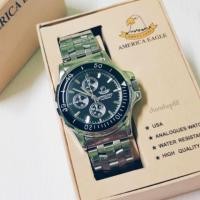 ราคา #พร้อมส่ง⌚นาฬิกาข้อมือชาย America eagle แท้ กันน้ำ 100% (1200678415)