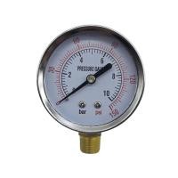 ราคา เกจวัดแรงดัน psi (Pressure Gauge) ขนาด10bar 150psi เกจ์วัดแรงดันน้ำ ลม และน้ำมัน หน้าปัด 2.5นิ้ว เกลียว BSP 1/4" (24913259455)