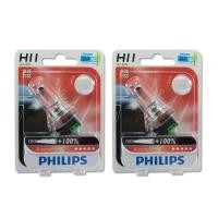 ราคา Philips หลอดไฟหน้า H11 รุ่น X-treme Vision +100% 12V55W แพ็คคู่ (410919981)