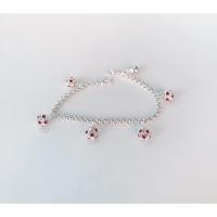 ราคา สร้อยข้อมือห้อยจี้พลอยเงินแท้925 เครื่องประดับเงินแท้ สร้อยข้อมือ สรัอยเงินแท้ (22384904351)