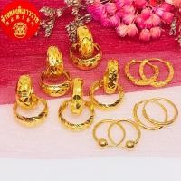 ราคา ต่างหูห่วงกลมตัดลาย ครึ่งสลึง ทองคำเเท้96.5%（มีใบรับประกัน） (3840074314)