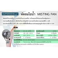 ราคา พัดลมไอน้ำแบบติดผนัง misting fan รุ่น SK-05 (4548761571)