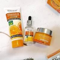 ราคา DISAAR 3-in-1 HA Vitamin C Glow & Moisture Whitening Face Cream, Face & Facial Cleanser Set (30ml+50ml+100ml) (43970735831)