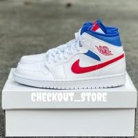 ราคา Nike Air Jordan 1 Mid "White Red Royal" [แท้%] (11829532872)