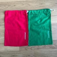 ราคา ถุงผ้าสตาร์บัค สีแดงและเขียว ของแท้ ของใหม่ ขายยกเซ็ต 2 ใบ (24351327795)