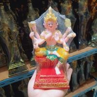 ราคา พระพรหม พระพรหมสี่หน้า งานลงสีเขียนหน้าสวยงาม (หน้าตัก3นิ้ว สูง15ซม.)ผ่านพิธีเทวาภิเษกแล้ว บูชาเสริมมงคลรอบด้าน (10378909911)