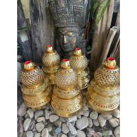 ราคา ขาตั้งตาลปัตร น้ำเต้าไม้ จามจุรี สูง 12 นิ้วฐานตาลปัตร พัดยศ ที่ตั้งตาลปัตร ที่เสียบตาลปัตร ไม้ปิดทองเปลวส่องประกาย (23430082607)