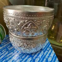 ราคา ขันน้ำลายไทย ขันน้ำอลูมิเนียม สีเงิน ลายไทย ขันลายไทย (7835774627)