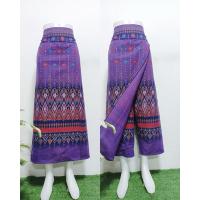 ราคา กางเกงกระโปรง ลายไทย ผ้าฝ้าย เอวสม๊อกด้านหลัง (27809185780)