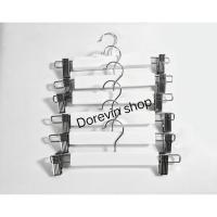 ราคา [ DU-01] ไม้แขวน หนีบ กางเกง วัสดุไม้แท้ สีขาว พร้อมกิ๊ฟโลหะด้านข้าง 12 ชิ้น/แพ็ค (8357387258)