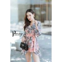 ราคา จั๊มสูทขาสั้น ป้ายpeony (3752374376)