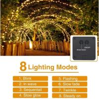 ราคา ไฟตกแต่งโซล่าเซลล์ LED 300ดวง 32เมตร 8 โหมดการใช้งาน solar ไฟโซล่าเซลล์ ไฟพลังงานแสงอาทิตย์ ไฟกระพริบ (55453280234)