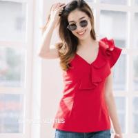 ราคา BCH1551_เสื้อไหล่เดี่ยวระบายเฉียง (Free Size S-M) (6511194237)