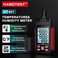 ราคา HABOTEST HT607 เครื่องวัดอุณหภูมิความชื้นดิจิทัล หลอดไฟ ไฮโกรมิเตอร์ เทอร์โมมิเตอร์ เทอร์โมไฮโกรมิเตอร์ ความชื้นเปียก ไข (23256935040)