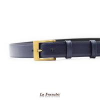 ราคา - เข็มขัดหนังวัวแท้ลาย Pebble สีน้ำเงิน พร้อมหัวเข็มขัด #3F0036 (21180623154)