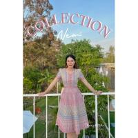 ราคา ชุดผ้าไทย T001เดรสผ้าฝ้ายมัดหมี่ทอลาย#ชุดเดรสผ้าทอ#ชุดทำงานผ้าไทย#ผ้าไทย (17192878193)