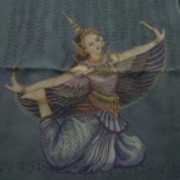 ราคา ผ้าครอสติสปักสำเร็จแล้ว ลายมโนราห์ 18.5×20นิ้ว (4310199236)