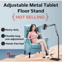 ราคา [8ม] แท็บเล็ตโทรศัพท์โลหะยืนขี้เกียจยึดปรับแขนยาวชั้นยืนคลิปเตียงสก์ท็อปชั้นหนักทนทาน (29443930129)