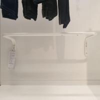ราคา IKEA แท้ MULIG ราวแขวนผ้าติดผนัง เหล็ก สีขาว ยืดได้ 60-90 ซม. (2231824202)