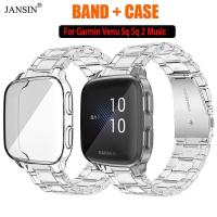 ราคา JANSIN สาย + เคส garmin venu sq 2 clear สาย พร้อมเคสกันกระแทกหน้าปัด สำหรับ garmin venu sq sq 2 music สมาร์ทวอทช์ (21318031008)