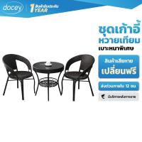 ราคา ชุดโต๊ะเก้าอี้หวาย 2 ที่นั่ง เก้าอี้หวายเทียมสนาม ชุดเก้าอี้หวาย ไม่ต้องประกอบ เฟอร์นิเจอร์กลางแจ้ง (28355170526)