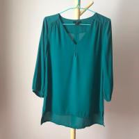 ราคา H&M เสื้อผ้าชีฟองเขียวน้ำทะเล (24303365044)