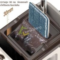 ราคา พื้นสะอาด ถังปั่น 2 in 1 แห้ง-เปียก ชุดไม้ถูพื้นแบบรีดน้ำ ถังปั่นถูพื้น ไม้ถูพื้นหัวแบน Flat Mop ไม้ม็อบอเนกประสงค์ (26277848291)