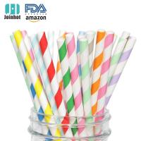 ราคา ☘️หลอดกระดาษ ย่อยสลายได้ ☘️Colorful Degradable Paper Straw ลายทาง หลากสี 25หลอด/แพ็ค ลดโลกร้อน รักษ์โลก (10804167446)