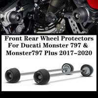ราคา Motorcycle Wheel Protector Rear Front Axle Fork Crash Slider For Ducati Monster 797 & Monster797 Pl (41727737428)