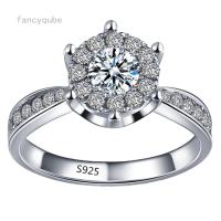 ราคา fancyqube แหวนทองฝังเพชรสีเงิน cz (1066687066)