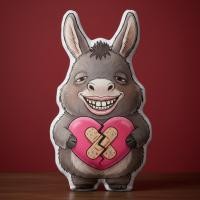 ราคา หมอนไดคัท พิมพ์2ด้าน หมอนสกรีนรูป ตุ๊กตาน่าเกียด ของขวัญแปลก Ugly Pillow Doll FUNYK22 donkey (47154117467)