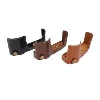 ราคา กระเป๋ากล้องด้านล่างสําหรับ Olympus OM-D E-M10 Mark II EM10II EM10 II E-M10II หนัง PU ครึ่งชุดฝาครอบ (27571626704)