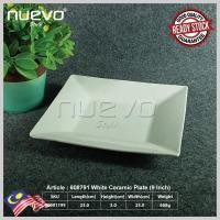 ราคา NUEVO จานสี่เหลี่ยมเซรามิกสีขาว 9 นิ้วสีขาวทองแดงทองแดงทองแดงทองแดง Pinggan persegi seramik putih (52804008526)