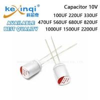 ราคา (2-10pcs) 10V DIP Solid Electrolytic Capacitor 100UF 220UF 330UF 470UF 560UF 680UF 820UF 1000UF 1500UF 2200UF (41428390255)