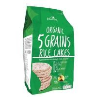 ราคา ขนม ขนมกินเล่น เค้กข้าว ออแกนิค อบกรอบ ธัญพืช 5ชนิด กลูเตนฟรี Organic Rice Cakes 5 Grains Gluten free snack 80g Allrite (22371672906)