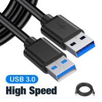 ราคา ความเร็วสูง USB to USB Extension Cable Type A ชายกับชาย USB 3.0 2.0 Extender สําหรับ Hard Disk Xiaomi mi TV กล่อง USB3.0 1M 2M 3M 5M (56751864510)