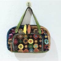 ราคา กระเป๋าหนังแท้ เย็บแต่งด้วยหนังหลากสี อะไหล่และหมุดทองเหลือง (27341800141)