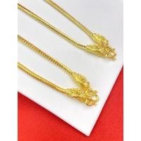 ราคา สร้อยทองหุ้มหัวมังกร ลายสี่เสา หนัก 1 บาท 2 บาท (21122689317)