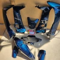 ราคา ครึ่งคันหน้า ชุดสี ชุดแต่ง เฟรมรถ เวฟWAVE 100s เวฟ110s ไฟหน้าตาคู่ ยกชุด 9 ชิ้น สีเขียว142p (25579653993)