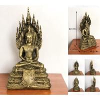 ราคา พระปางนาคปรก พระประจำวันเสาร์ ปางนาคปรก สีทองเก่า หน้าตัก 5 นิ้ว (9564996865)